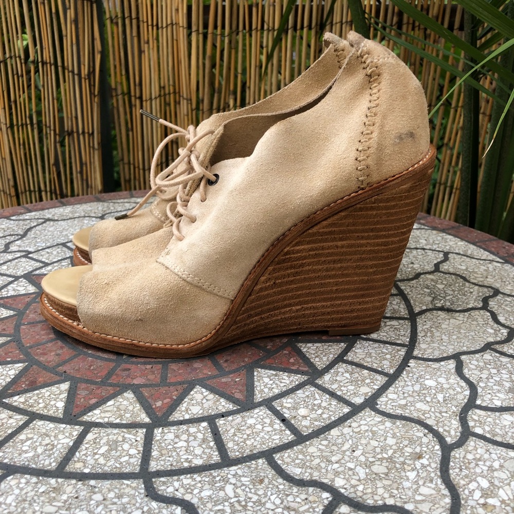 Rag & Bone Sunderland Wedge Tan Suede Booties - image 3